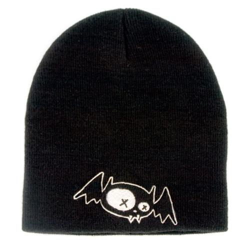 Dead Bat Black Knit Beanie Cap