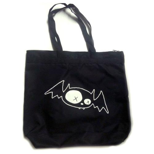 Dead Bat Recycled Zipper Tote Bag