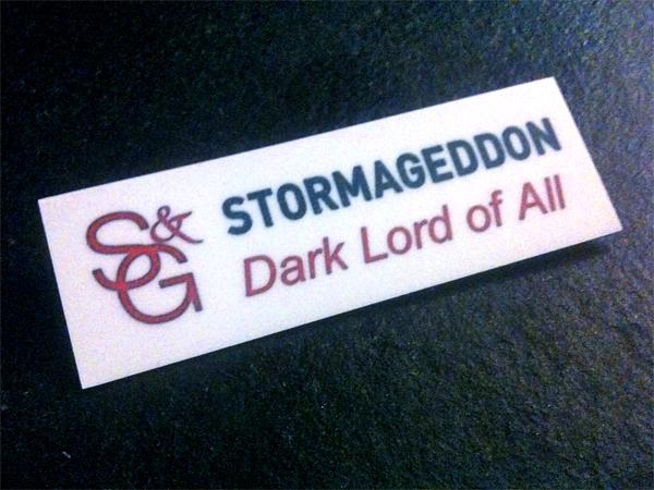 Stormageddon name tag