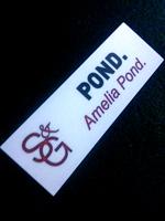 Pond. Amelia Pond. name tag
